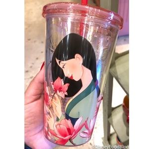 DISNEY PARKS MULAN FLOWERS DRINK TUMBLER  spring